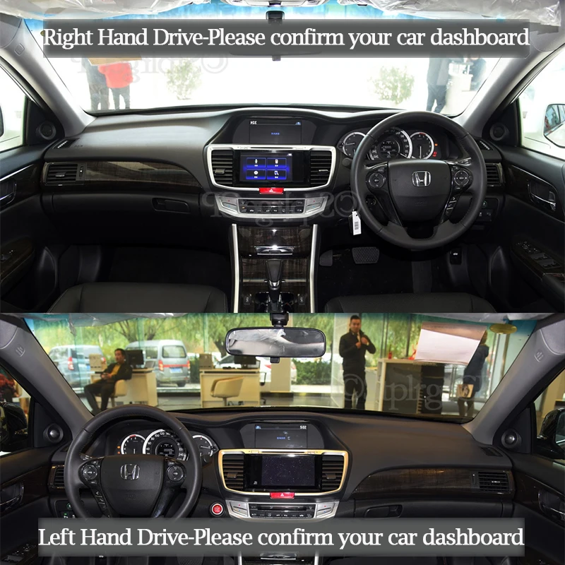 Aukštos kokybės odinė prietaisų skydelio apsaugos trinkelėmis ir šviesos-įrodymas, padas Honda Accord 9 2013-2017 automobilių optikos reikmenys 0