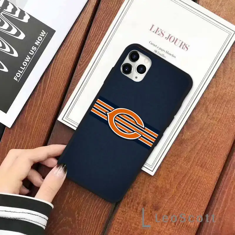 Chicago Bears rugby phone case for iPhone 11 12 pro XS MAX 8 7 6 6S Plus X 5S SE 2020 XR Soft silicone 0