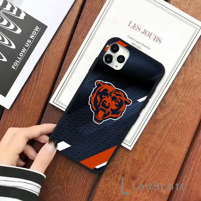 Chicago Bears rugby phone case for iPhone 11 12 pro XS MAX 8 7 6 6S Plus X 5S SE 2020 XR Soft silicone 3