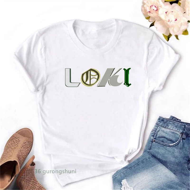 Naujas Loki Dievas Išdaigas, Grafikos Spausdinimo T Shirts Moteris Marškinėliai Moterų Drabužiai Harajuku Streetwear Vasaros Viršūnes Atsitiktinis 5