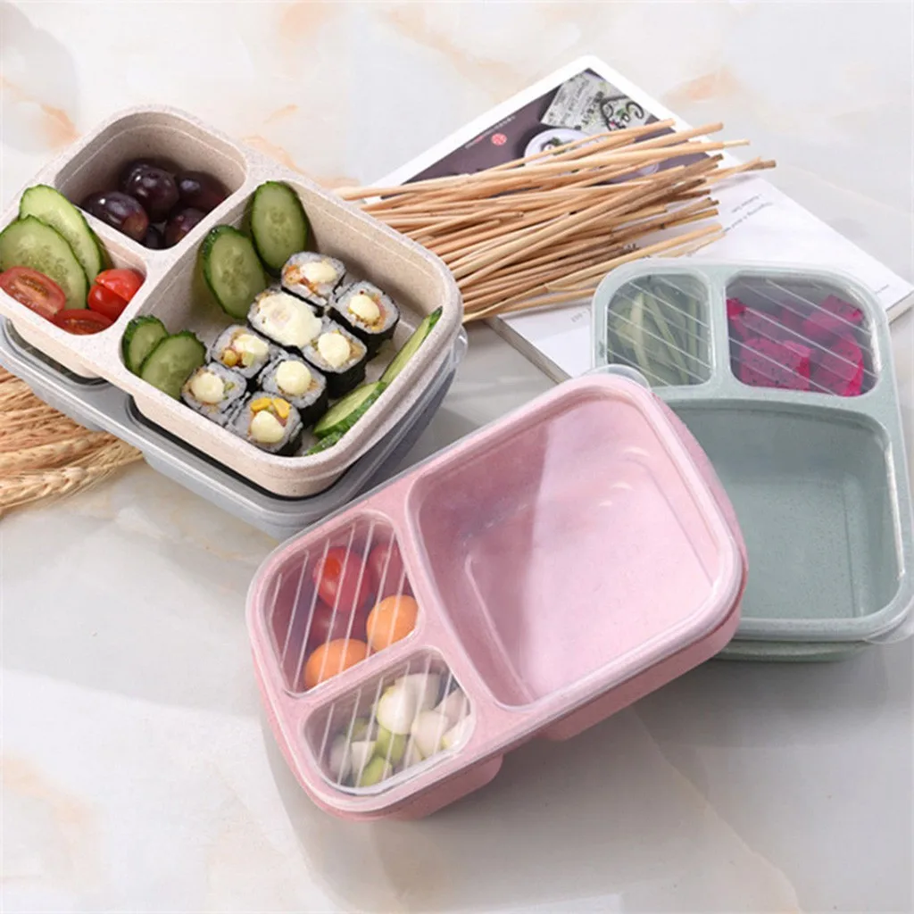 Nešiojamų Pietūs Bento Box Dėžės, Mikrobangų Krosnelė, Indai Maisto Saugojimo Konteineris Iškylą Maisto Vaisių Saugojimo Dėžutė Vaikams Suaugusiųjų Foodbox 2