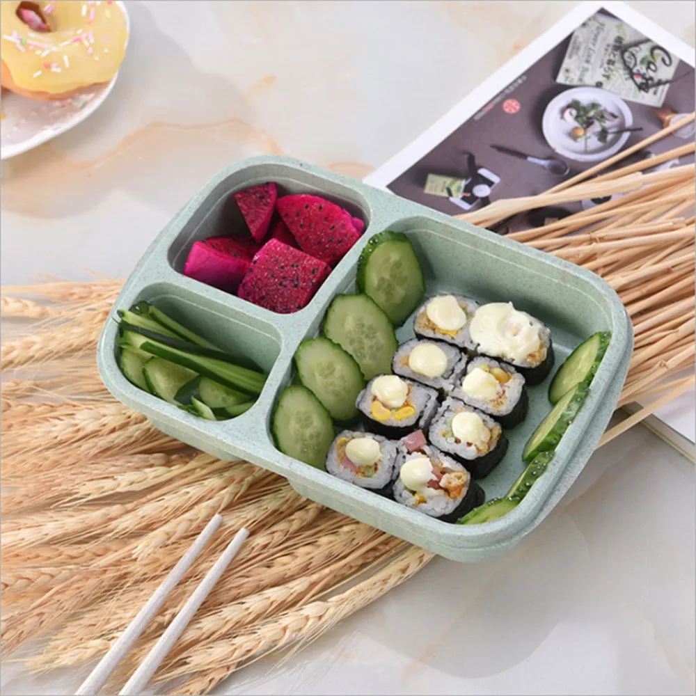Nešiojamų Pietūs Bento Box Dėžės, Mikrobangų Krosnelė, Indai Maisto Saugojimo Konteineris Iškylą Maisto Vaisių Saugojimo Dėžutė Vaikams Suaugusiųjų Foodbox 3