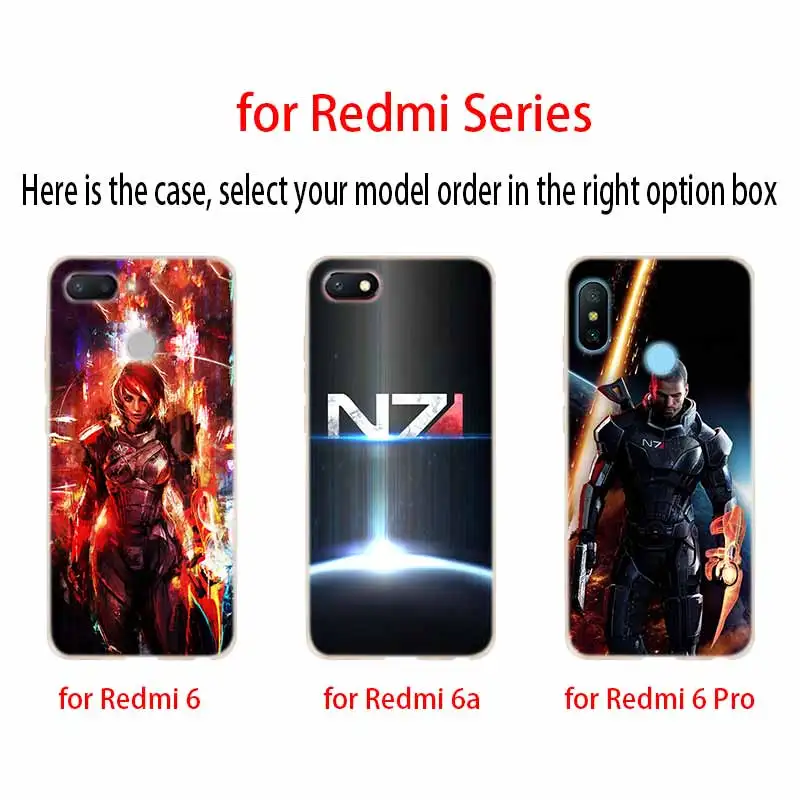 N7 Mass Effect Mados Minkštos TPU Case For Xiaomi Redmi Pastaba 10 9 8 7 6 5 Pro Max 10S 9S 9T 8T note10 Dangtis 1