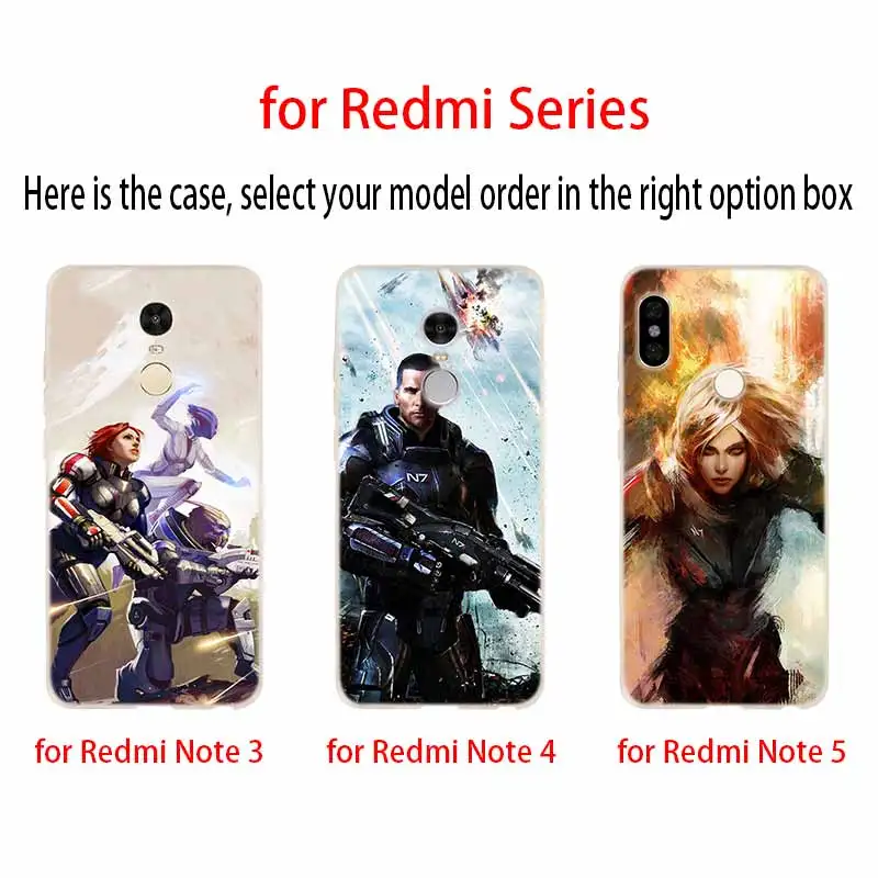 N7 Mass Effect Mados Minkštos TPU Case For Xiaomi Redmi Pastaba 10 9 8 7 6 5 Pro Max 10S 9S 9T 8T note10 Dangtis 3
