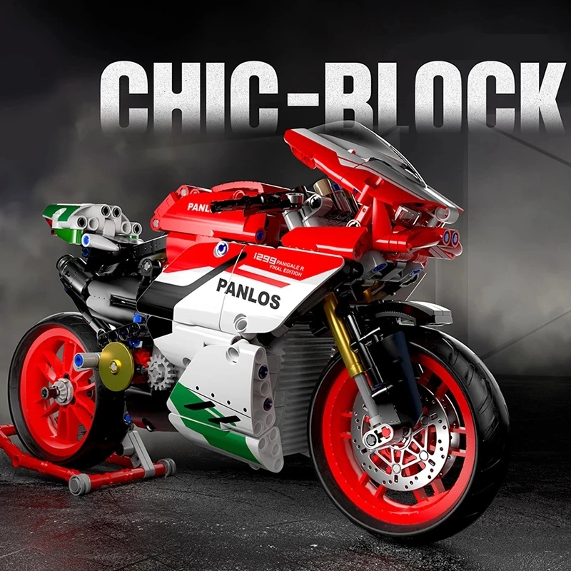 Garsaus Motociklo Modelis aukštųjų Technologijų Blokai Ducatied SS Kūrėjo Idėjos Motociklą Asamblėjos Žaislai Brithday Dovanos Vaikams 1