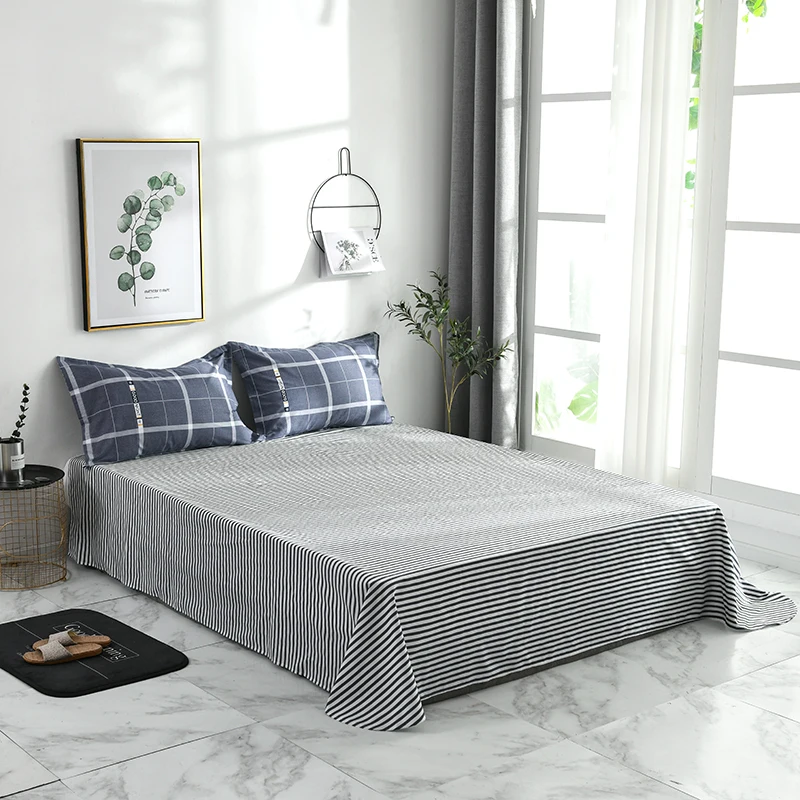 2021 Keturių dalių patalynės paprastos medvilnės dvigubai buitinių lova lapas antklodė padengti sustorėjimas šlifavimo bendrabutyje lova sheetp mėlynos spalvos pledas 3