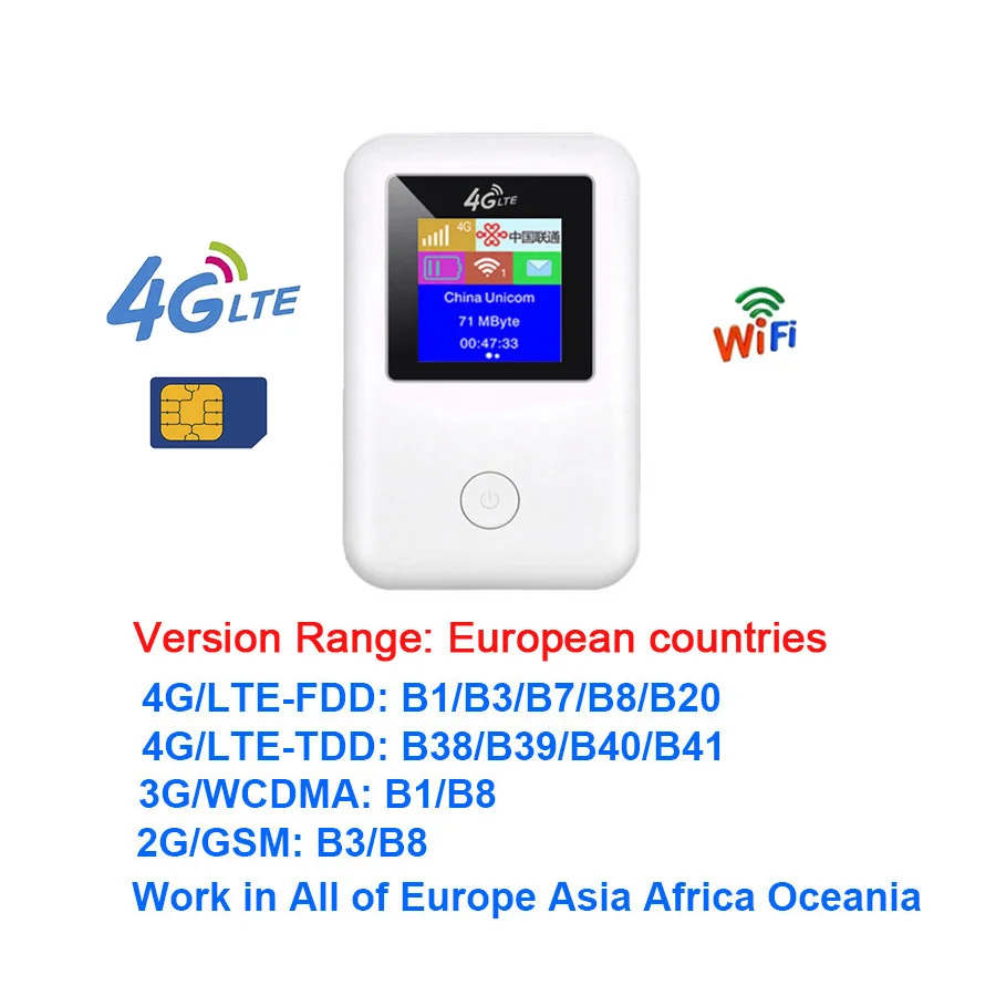 JHYZX MF904LCD Nešiojamų 4G LTE, WIFI Maršrutizatorių 150Mbps Judriojo Plačiajuosčio ryšio prieigos tašku SIM Atrakinta Wifi Modemas 2.4 G Bevielio Maršrutizatoriaus 3