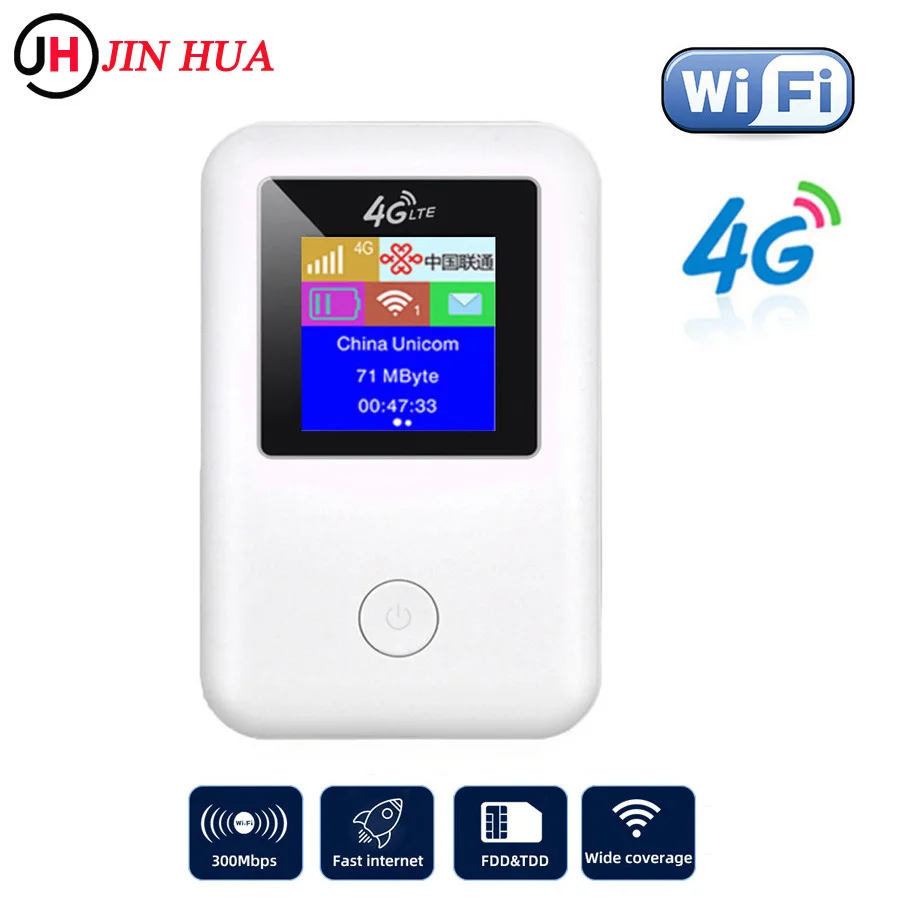 JHYZX MF904LCD Nešiojamų 4G LTE, WIFI Maršrutizatorių 150Mbps Judriojo Plačiajuosčio ryšio prieigos tašku SIM Atrakinta Wifi Modemas 2.4 G Bevielio Maršrutizatoriaus 4