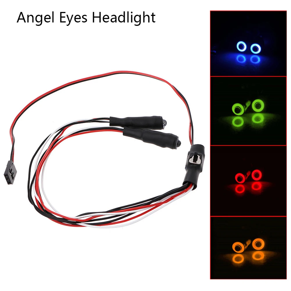 5mm 2Leds Šviesos Angelas Demon Eyes LED Žibintų Lemputė 1/10 RC Automobilių Reikmenys Demonas Angelo Akys, LED 0