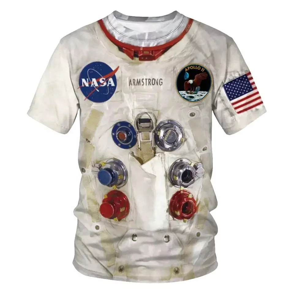 2021 Kosmosas Planetos Kosmoso Galaxy Astronautas 3D Atspausdintas T-Shirt harajuku Vyrų/moterų marškinėlius Mados dizaino marškinėliai Streetwear 3