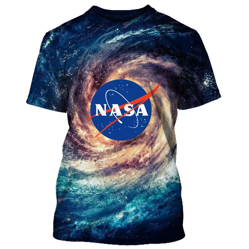 2021 Kosmosas Planetos Kosmoso Galaxy Astronautas 3D Atspausdintas T-Shirt harajuku Vyrų/moterų marškinėlius Mados dizaino marškinėliai Streetwear 4
