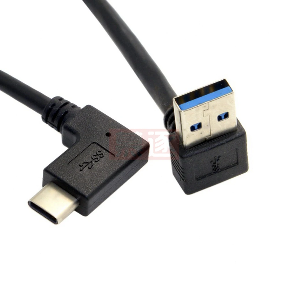 90 Laipsnių USB C Kabelis USB 3.0 USB C Tipo Kairysis / Dešinysis Kampas Duomenų Sync & Charge Laidas USB-C Konverteris Adapteris dvigubai kampu 1