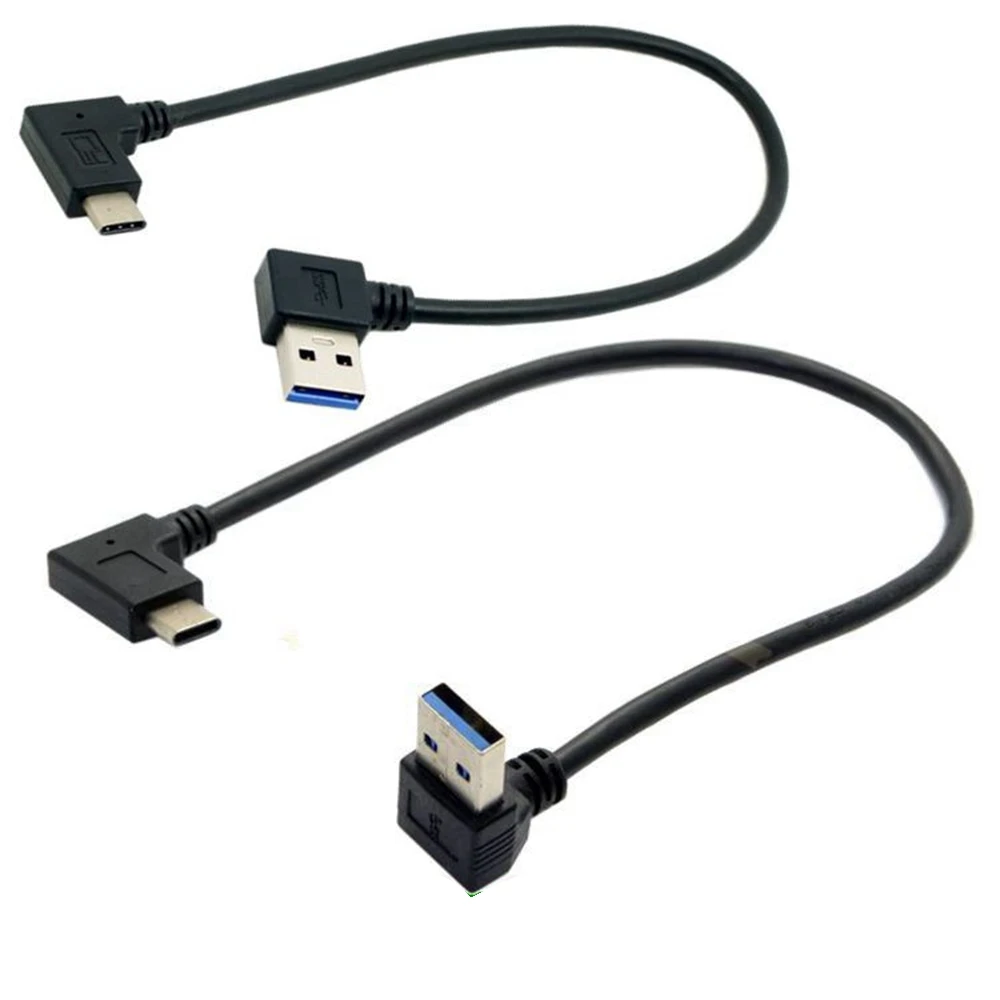 90 Laipsnių USB C Kabelis USB 3.0 USB C Tipo Kairysis / Dešinysis Kampas Duomenų Sync & Charge Laidas USB-C Konverteris Adapteris dvigubai kampu 4