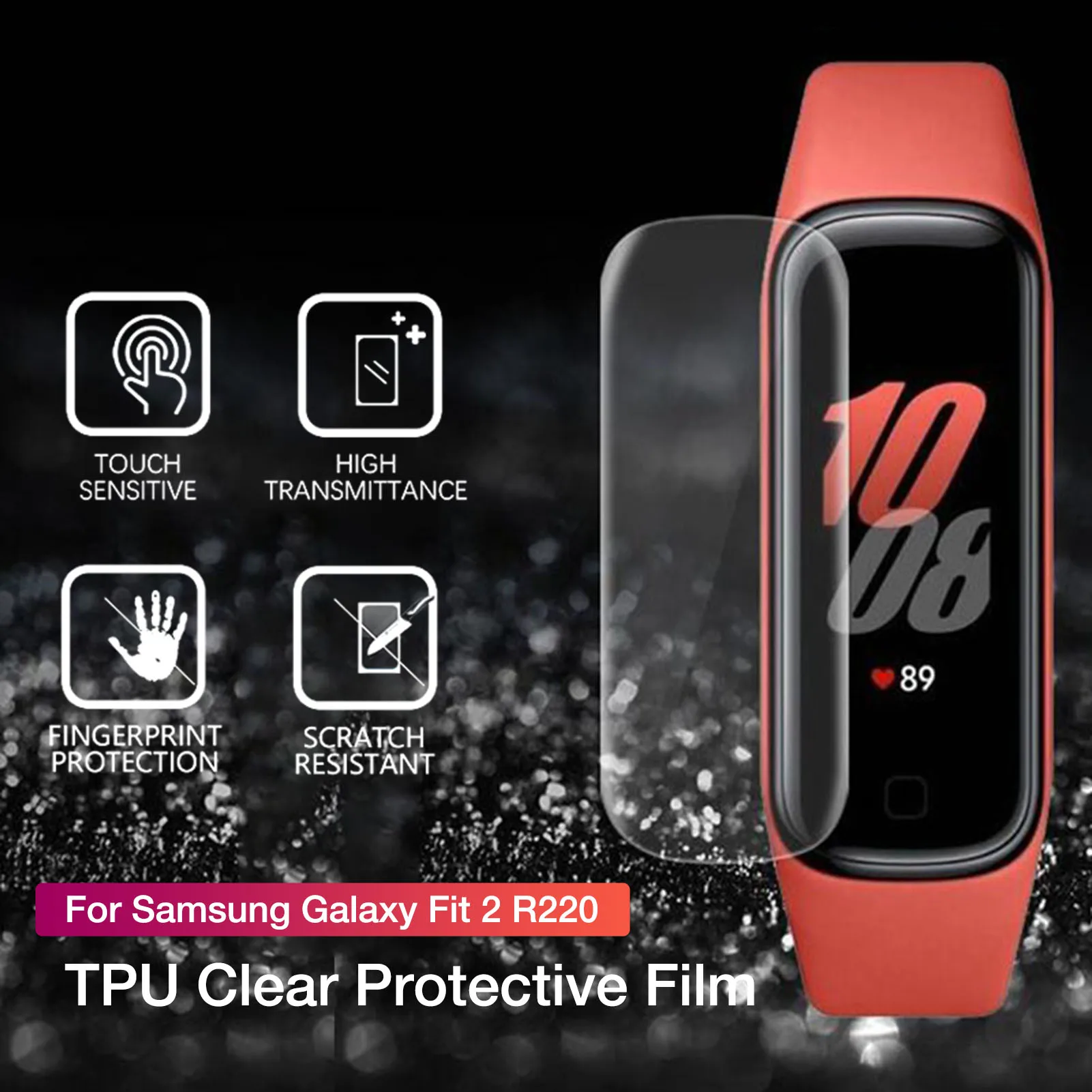 5/10vnt TPU Aišku, Smartband Apyrankę Apsauginės Plėvelės Samsung Galaxy Fit 2 R220 Nano Sprogimų Kino Lašas Laivas Didmeninės 5