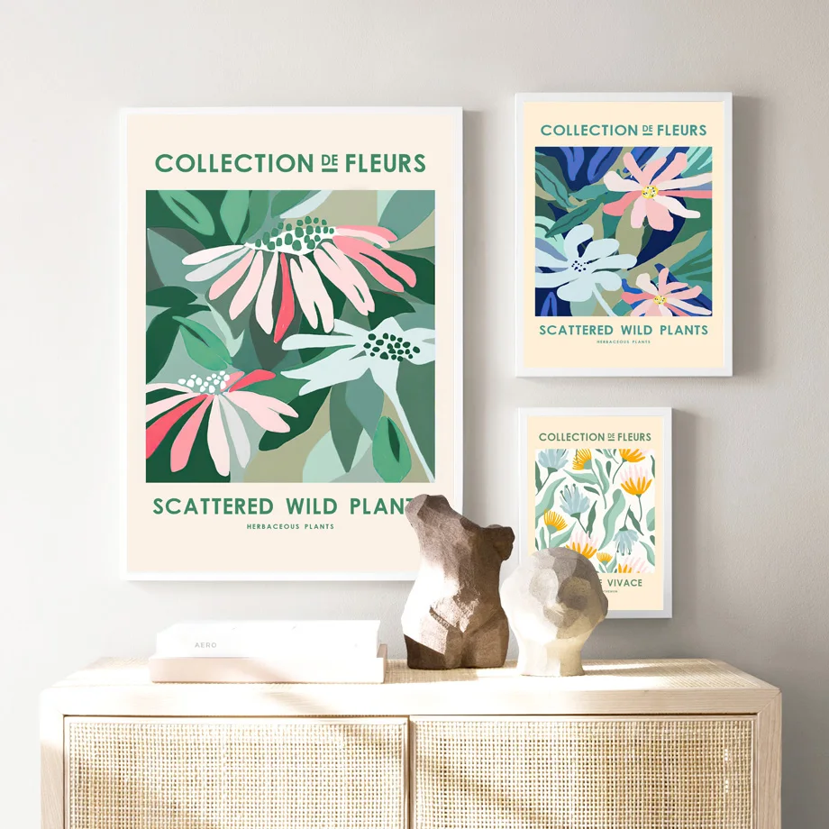 WTQ Drobės Tapybos Retro Plakato Marguerite Gėlių Rinkoje, Laukinių Augalų Šiaurės Plakatai Matisse Sienos Nuotraukas Gyvenimo Kambario Dekoro 1