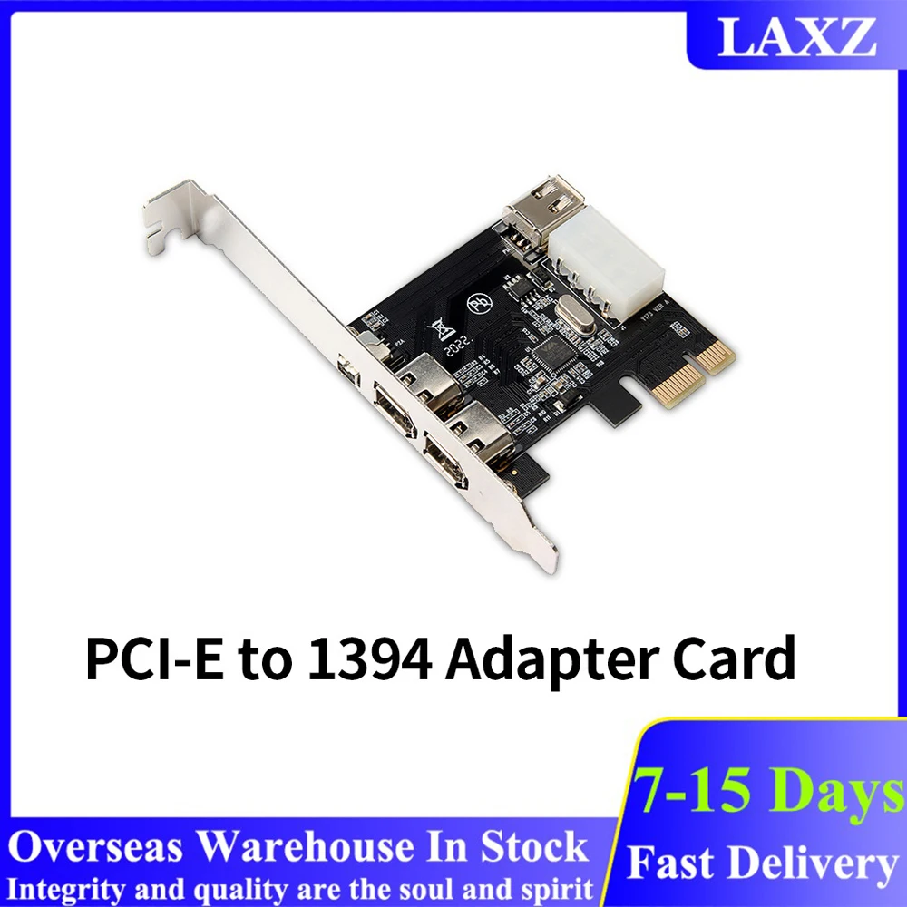 PCI-E 1394 Adapterį Korta PCI-E x1, 3-port DV Aukštos raiškos Vaizdo Fiksavimo Kortelė su 2*, kai 1394a 1 6Pin*kai 1394a 4Pin Uostuose 3