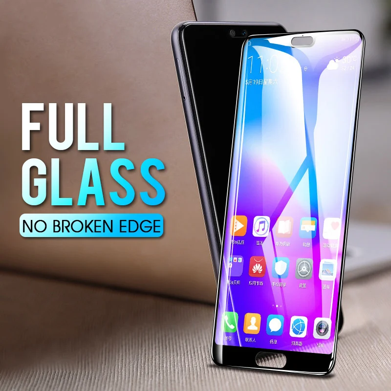9D Ekrano apsaugos Huawei p20 pro p20 Visiškai Padengti grūdinto stiklo huaweii huawey Huawe p20pro p 20 glas apsauginės plėvelės 4
