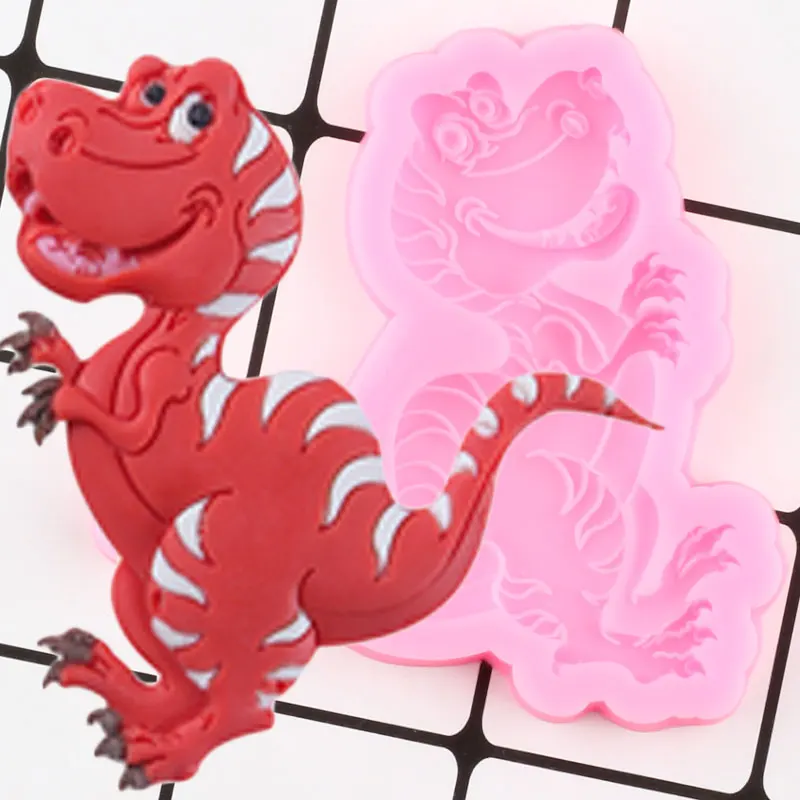 3D Animaciją Dinozaurų Silikono Formų Sausainių Kepimo Saldainiai, Šokoladas Gumpaste Pelėsiai 