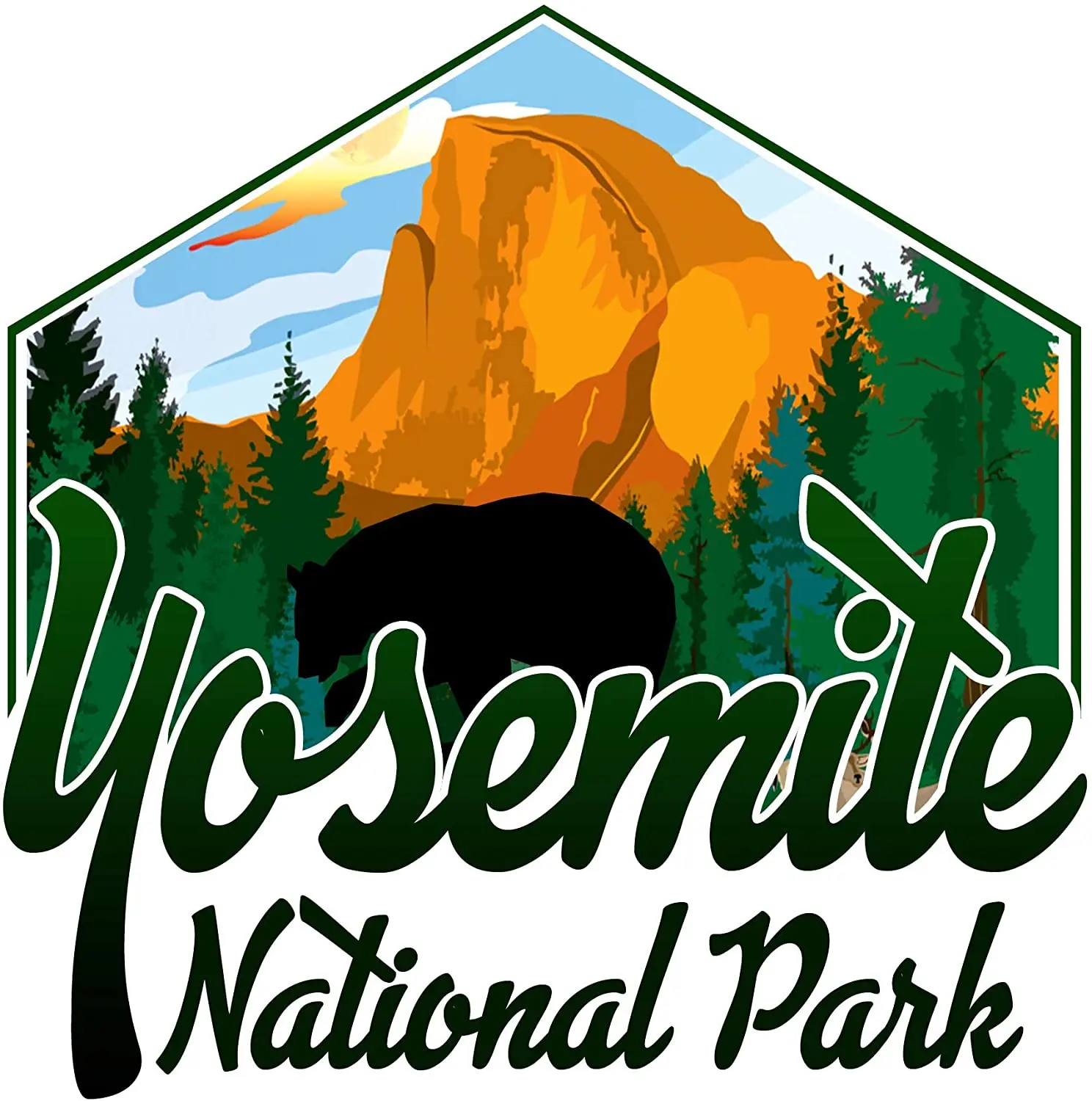 Kūrybos Yosemite Nacionalinis Parkas, Automobilių Lipdukai, Automobilių Lipdukai, automobilių RV automobilių Kėbulo 0