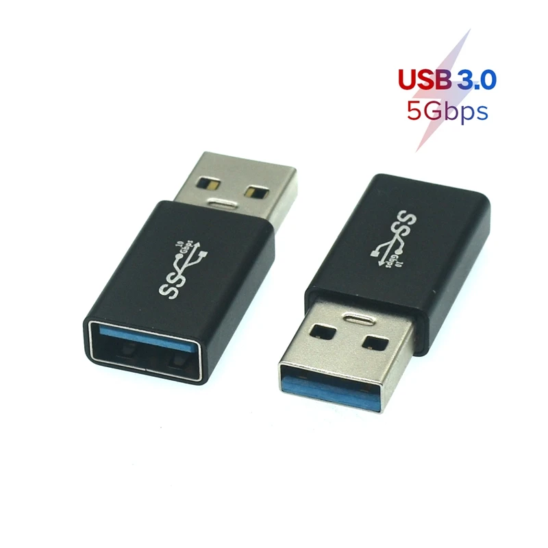 NAUJAS 5Gbps USB 3.0 Vyrų į Vyrų, Moterų USB3 Adapteris.0 ESU, kad AF Jungtis Jungtis Extender Konverteris, skirtas nešiojamas KOMPIUTERIS 2
