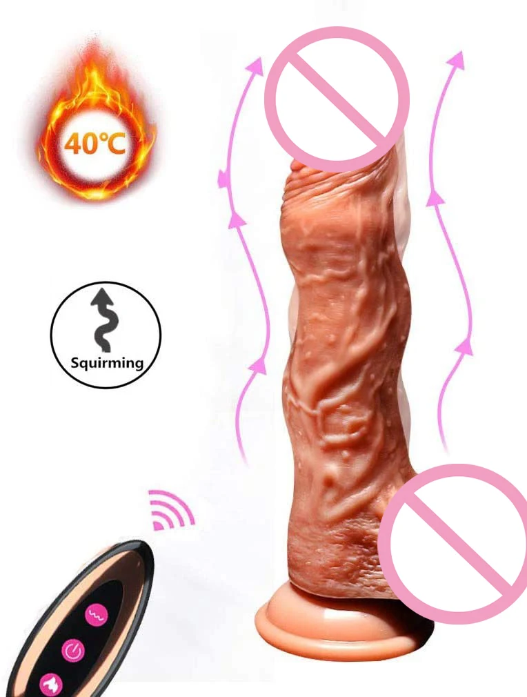 Naujas Belaidis Nuotolinio Sukimosi Teleskopinis Dildo Vibratorius, Sekso Žaislai Moterims, Minkštas Realistiškas Penis G Spot Makšties Moterų Masturbacija 5