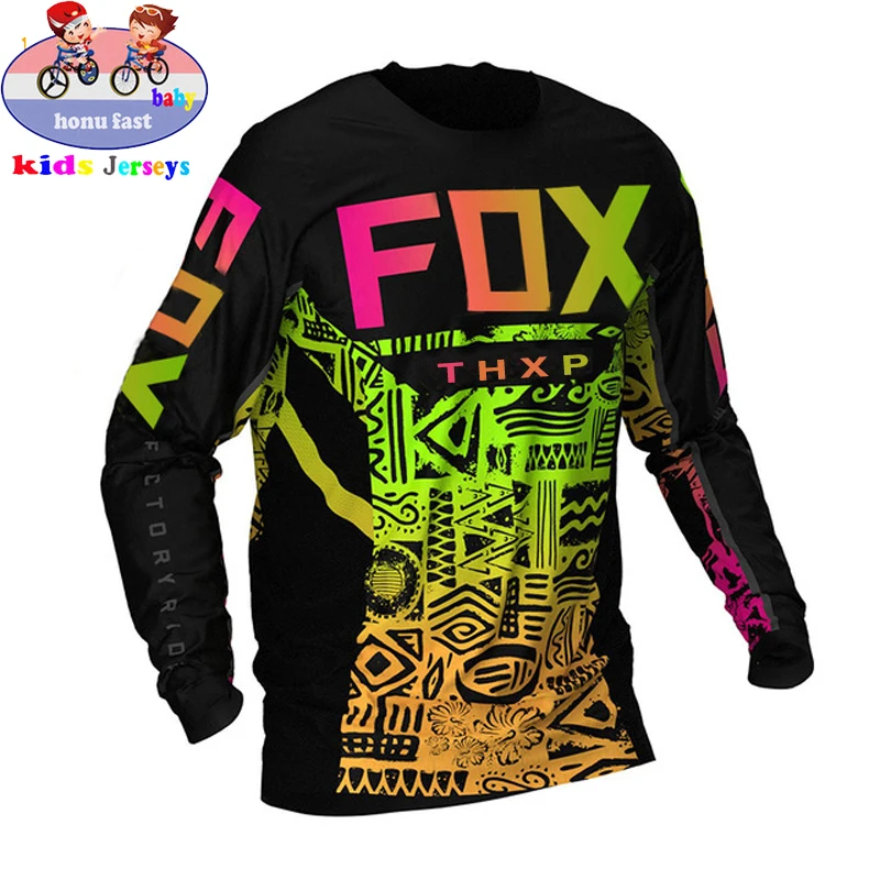 MTB FOX Kids fuera de carretera ATV Lenktynių camiseta sojos RF bicicleta Jersey para descensos Jersey Motokroso DH MX Ropa ninos 2