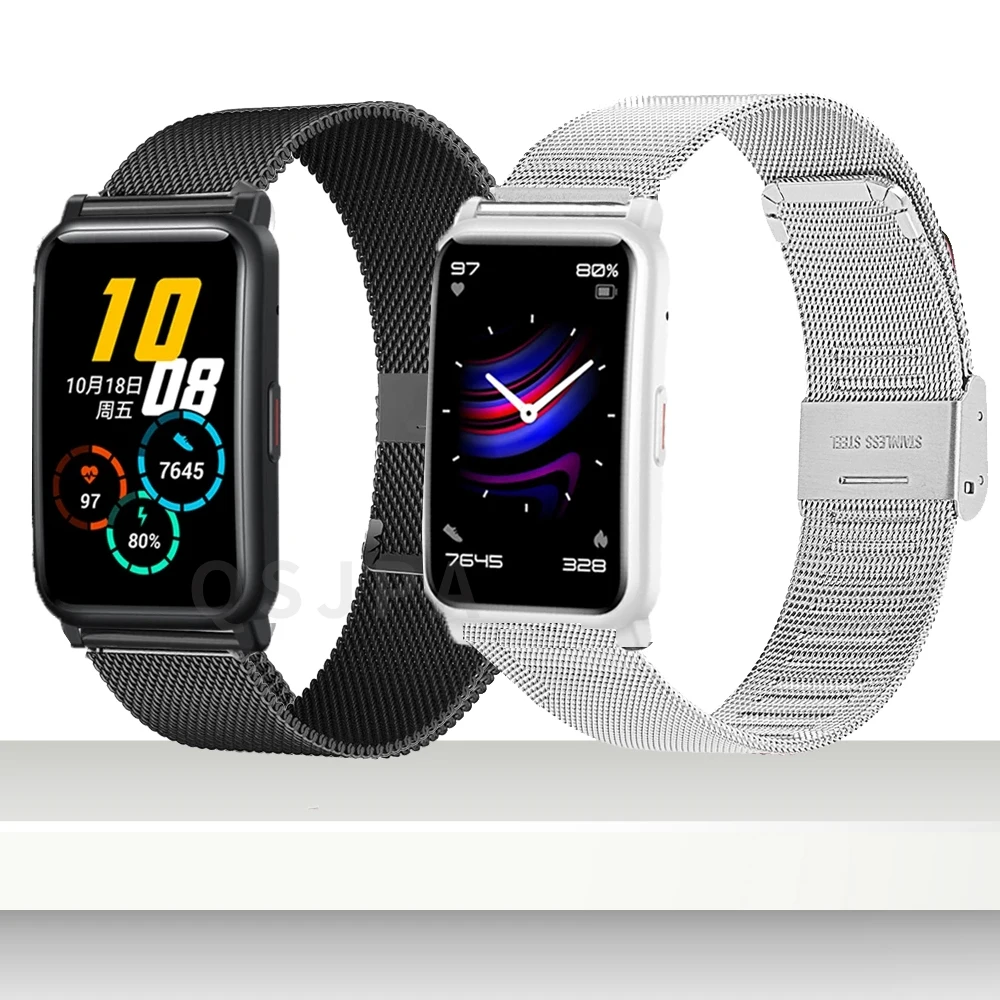 Sporto Milano Žiūrėti Juostos Huawei Honor Žiūrėti ES Smart Laikrodžiai Minkšta Guma, atsparus Vandeniui Riešo Dirželis Watchband Apyrankę Correa 4