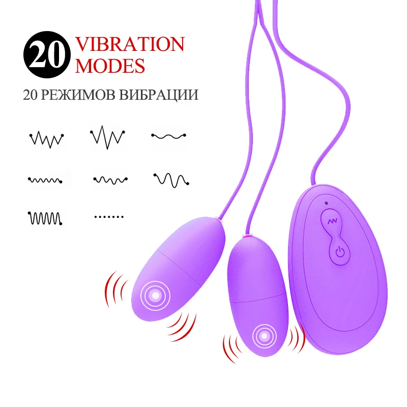 20 Greičio Laidinio Vibratoriai Dvigubai Kulka Kiaušinių Galingas Klitorio Stimuliatorius atsparus Vandeniui Vibruojantis Kiaušinis Massager Sekso Žaislas Moterims 5