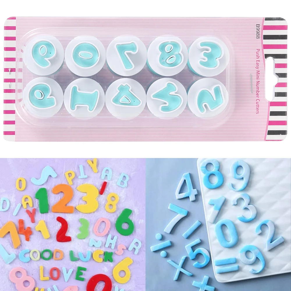 Kepimo pyragai, bandelės, Pelėsių laišką minkštas Cookie Cutter 26pcs Viršutinės Mažąsias raides, 10vnt skaičius pyragas apdaila įrankiai GYH 2