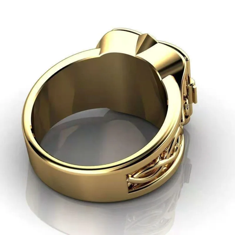 Mados Raižyti Atidaryti Bžūp Modelio Kamera Vyrų Žiedas Prabanga Aukso Kryžius Kristalų Cirkonis Dviratininkas Žiedai Vyrams, Moterims, Boho Papuošalai 0