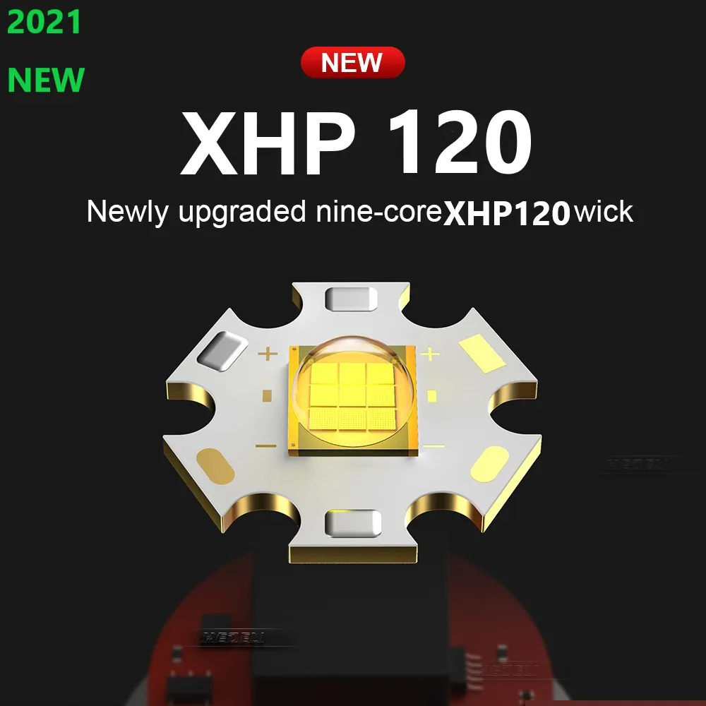 XHP120 Labiausiai Galingas Led Žibintuvėlis 18650 XHP90 Didelės Galios Taktinis flash šviesos USB Įkrovimo Priartinimas Led Žibintuvėlis Kempingas Žibintų 1