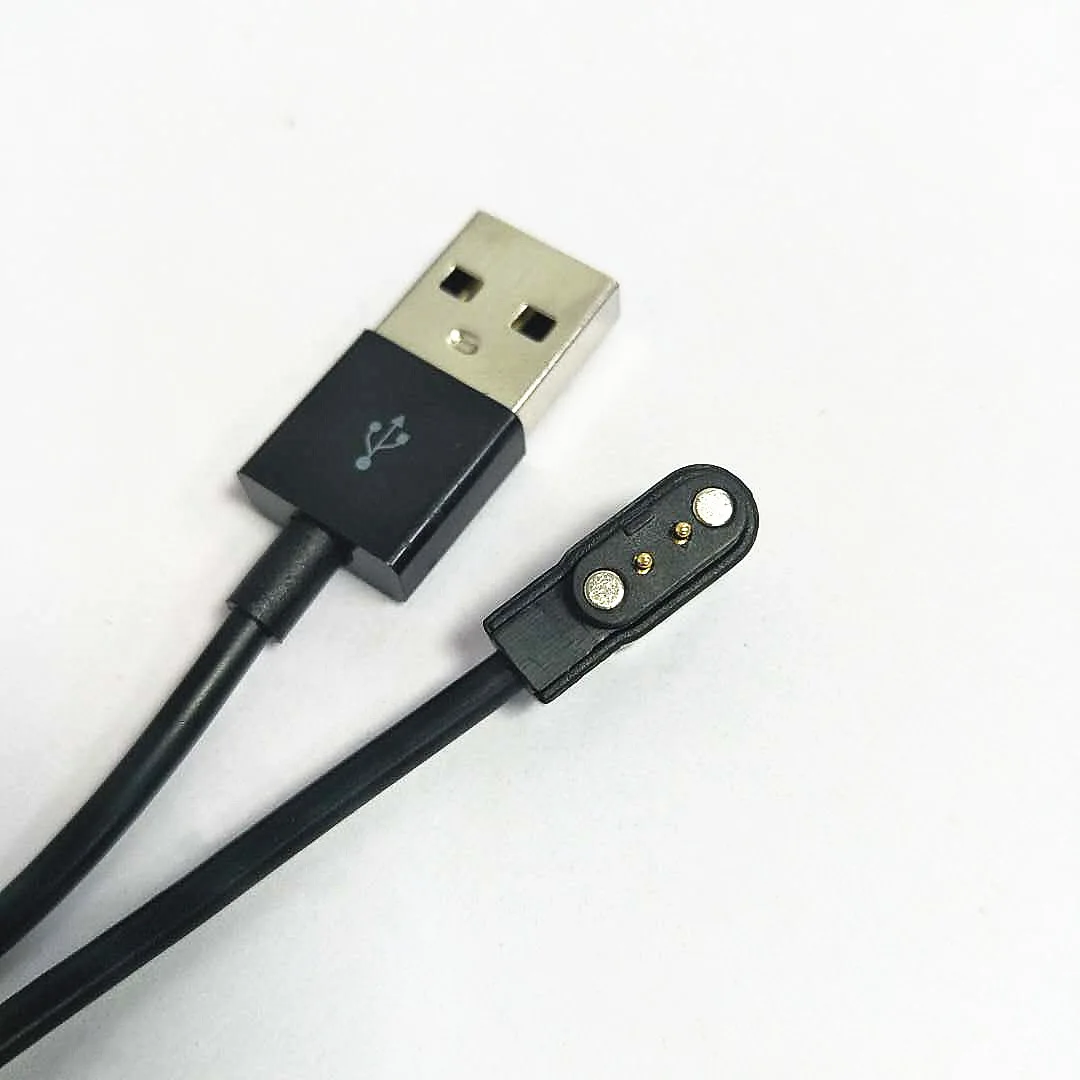 2pin Rankogaliai Įkrovimo Linija Smart Žiūrėti Magnetas Siurbimo Įkrovimo Kabelis 2-pin 2.84 mm USB Power Įkroviklio Laidai Avarinė Apsauga 0
