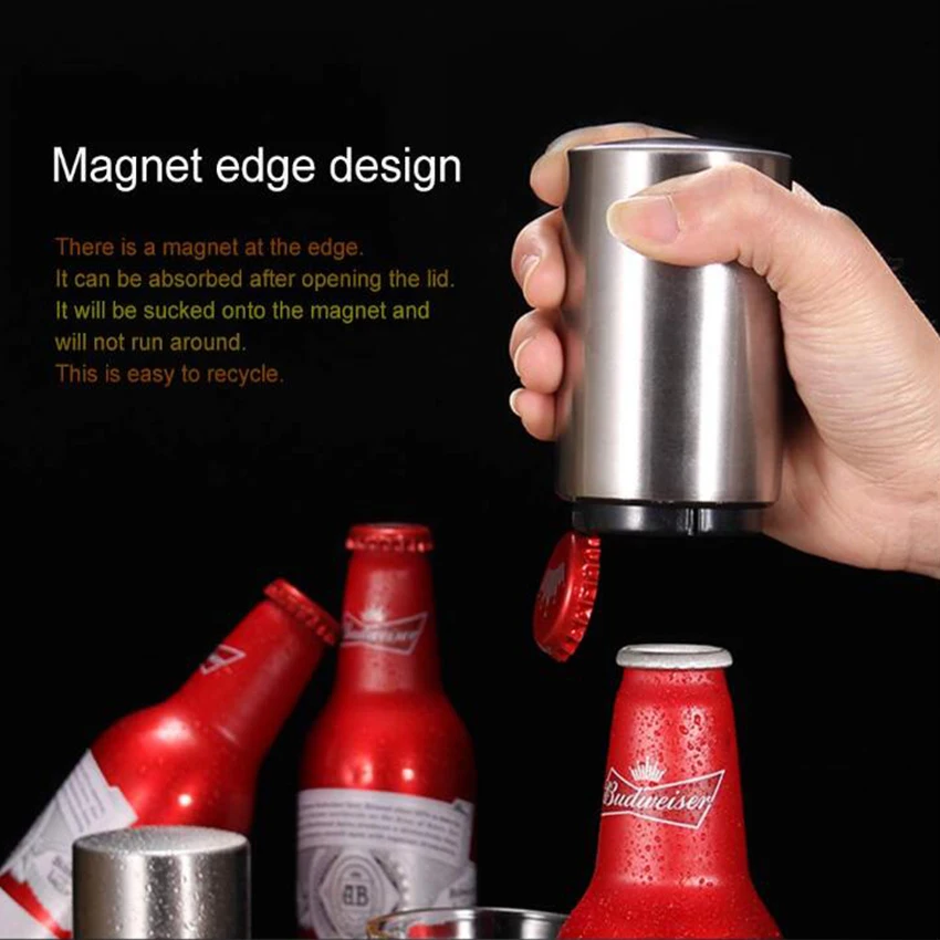 Nešiojamų Magnetinio Automatinė Butelio Atidarytuvas Nerūdijančio Plieno Magnetas Jar Klipas Praktinių Virtuvė Baro Reikmenys Vynas Gali Atidarytuvai 4