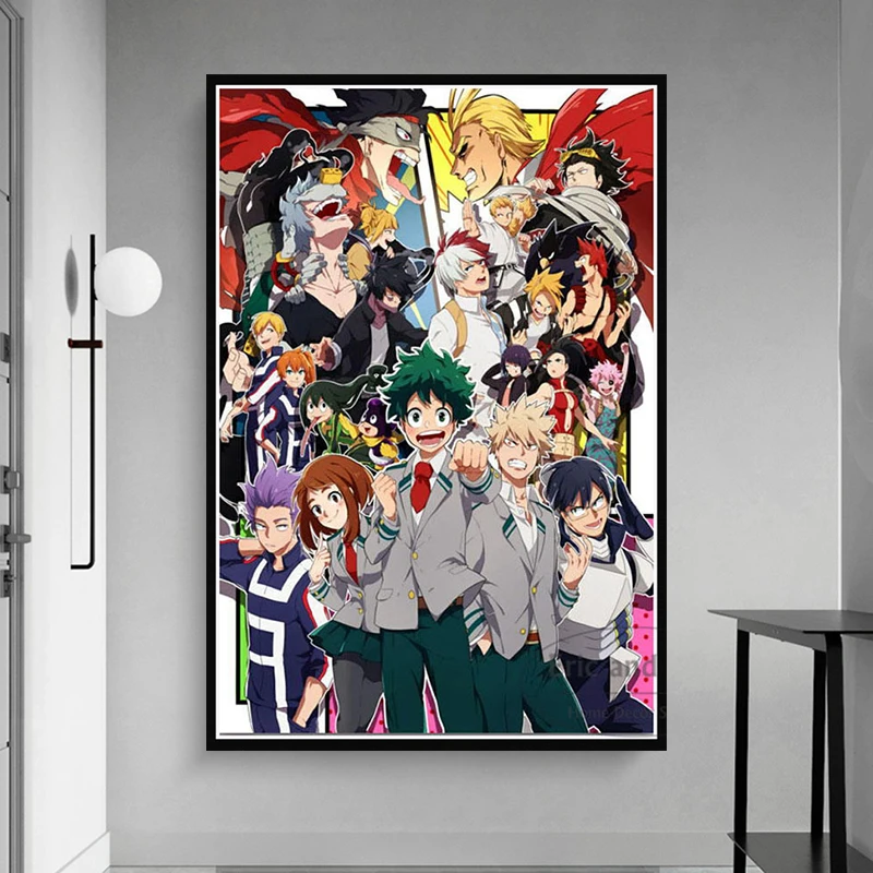 Akademinės bendruomenės Boku No Hero Mano Herojus Anime Plakatai ir Spausdina ant Sienos Drobės Tapybos Sienos Menas Nuotraukos Namų Puošybai be Rėmelio 1