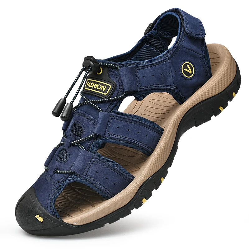 Nauji odiniai vyriški batai vasarą 2021 didelis kiemuose vyrai sandalai, vyrai sandalai mados sandalai, šlepetės metrų 38: 48 2