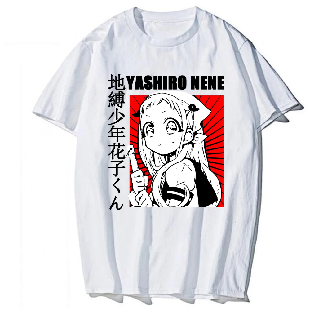 Mados O-Kaklo Viršūnes Atsitiktinis Palaidų Anime Marškinius Vyras ir Moteris White T-Shirt Tualetas-Privalo Hanako-kun 2