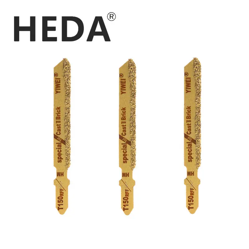 HEDA 3PCS/set T150RFF Karbido Grūdų 50 Smėlis T-Strypo Dėlionės, Geležtės, Keraminių Plytelių Pjovimo Įrankis Nauja keraminės Plytos 0
