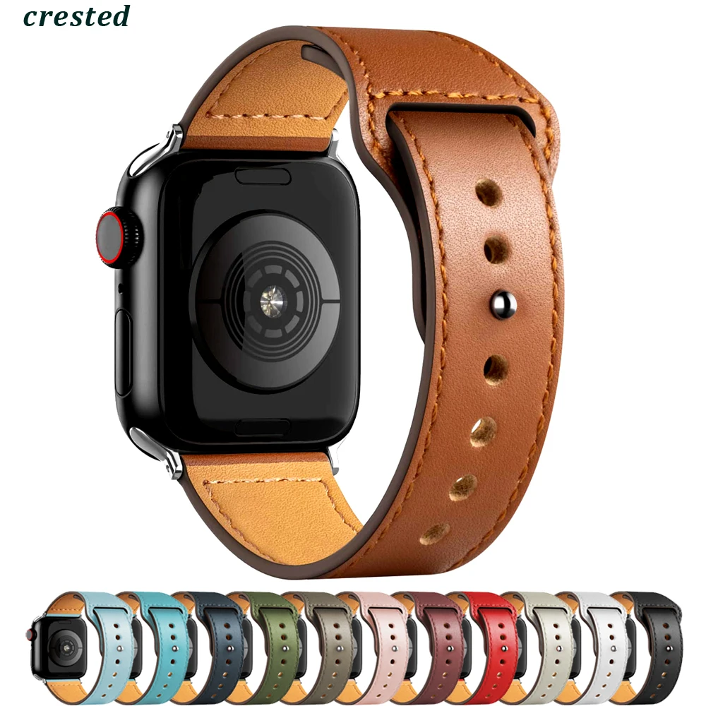 PU Odos dirželis Apple watch band 44mm 40mm 42mm 38mm 44 mm Smartwatch Reikmenys, Sporto apyrankę iWatch serijos 3 4 5 6 se 2