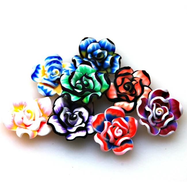 Miasol rankų darbo polimero molio gėlių,30mm caly gėlių,įvairūs polimero molio gėlių karoliukų, skirta 