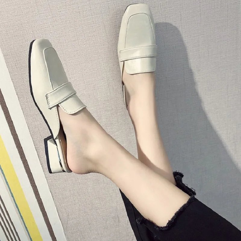 Didelio dydžio 35-40 moterų batai 2021 naujų korėjos atsitiktinis Baotou šlepetės mados laukinių retro Muller batai 4