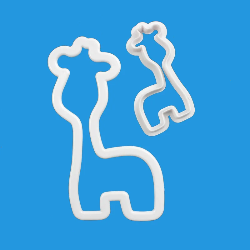 2vnt/Komplektas Žirafa Cookie Cutter Kepimo Animacinių filmų Sausainių Formų Minkštas Tortas Dekoravimo 