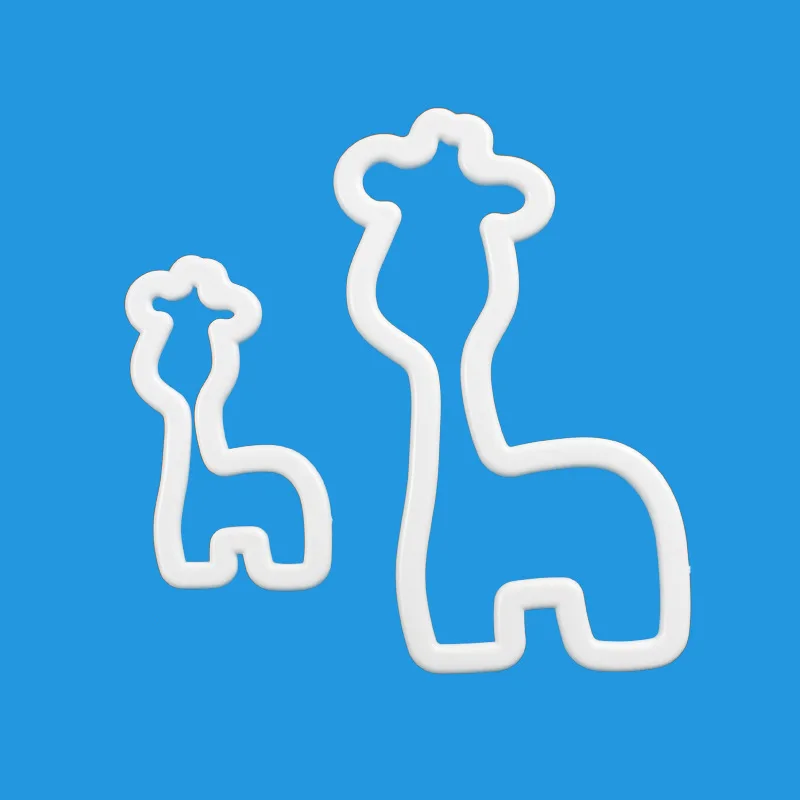 2vnt/Komplektas Žirafa Cookie Cutter Kepimo Animacinių filmų Sausainių Formų Minkštas Tortas Dekoravimo 