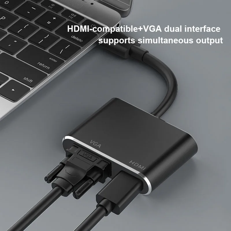 Basix USB 3.0 HDMI-VGA Adapteris, suderinamas 4K HD Multi-Ekranas 2in1 USB Į HDMI suderinamus Vga Konverteris, skirtas 
