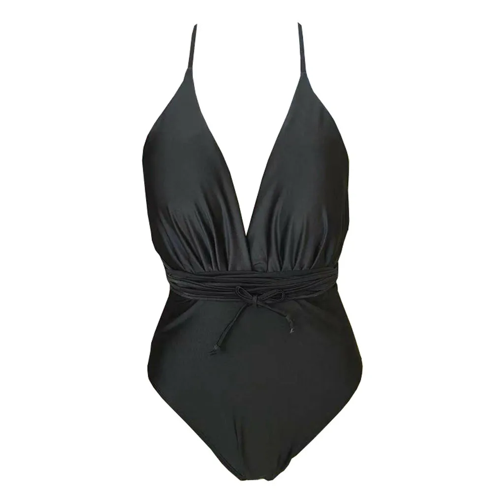Giliai V-kaklo Bikini 2021 Moterų maudymosi kostiumėlį, Apynasrio Maudymosi Kostiumas Moterims Monokini Plius Dydžio Seksualus maudymosi kostiumėlį Vienas Gabalas Aukštos Sumažinti maudymosi Kostiumėliai 3