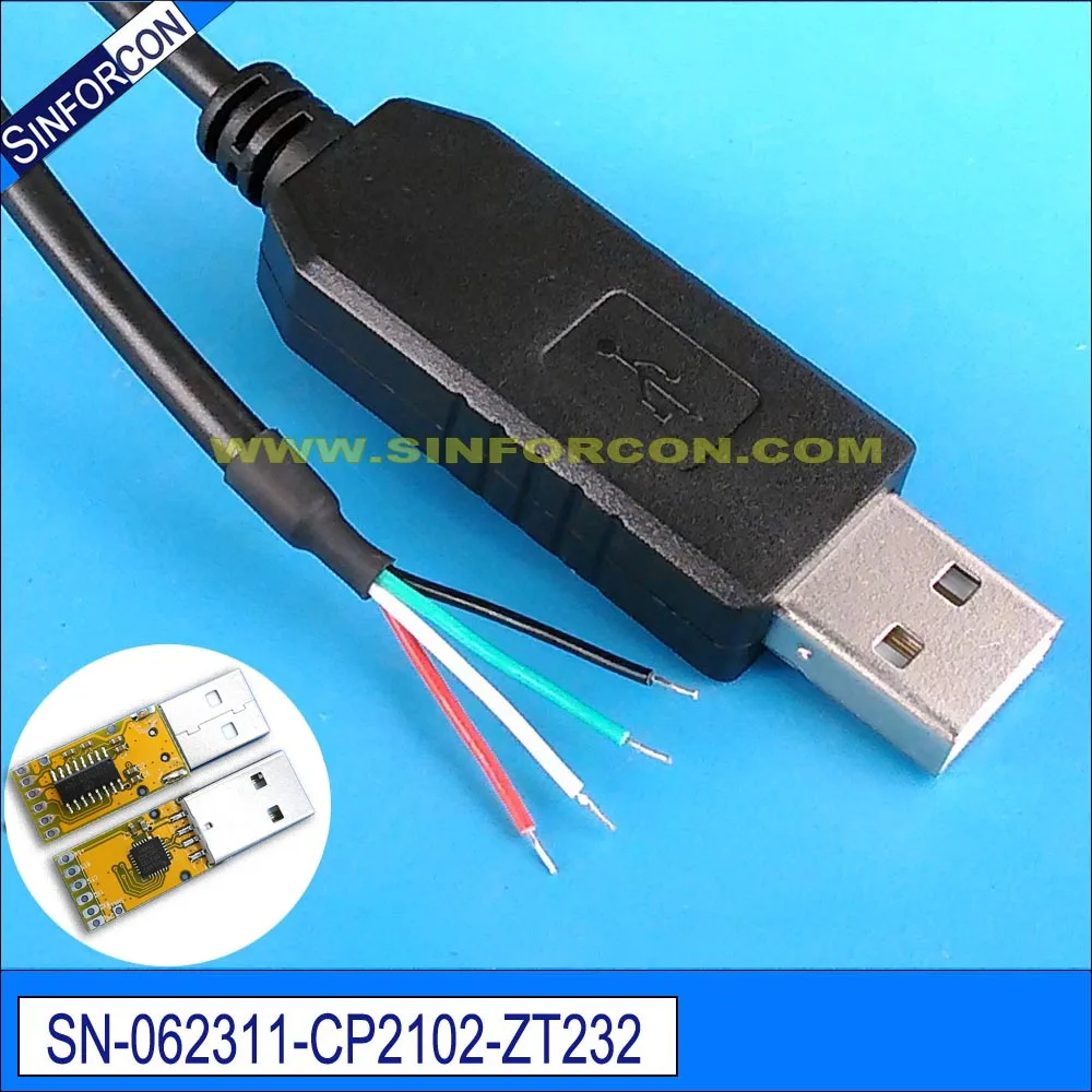 Silcon labs cp2102 usb rs232 serial vielos galą adapterio kabelį cp210x 3