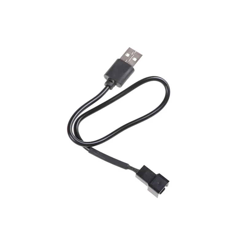 USB 2.0 A Male Į 3-Pin/4-Pin Jungties Adapterio Kabelis, Skirtas 5V Kompiuteris PC Ventiliatorius 0