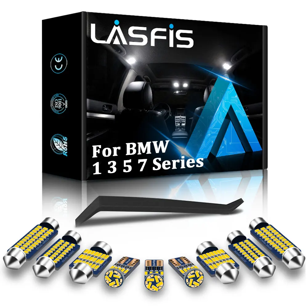 LASFIS BMW 1 3 5 7 Serija E87 E81 F20 E36 E46 E90 E91 E92 E93 F30 E39 E60 E61 F10, F11, E38 E65 E66 yra f01 F02 Vidaus apšvietimo Rinkinys 4