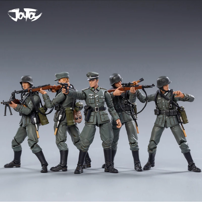 JOYTOY 1/18 Veiksmų Skaičius, antrojo pasaulinio KARO Vokietija Wehrnacht Kareivis Karo (5VNT/Set) Modelis Žaislų Kolekcija 0