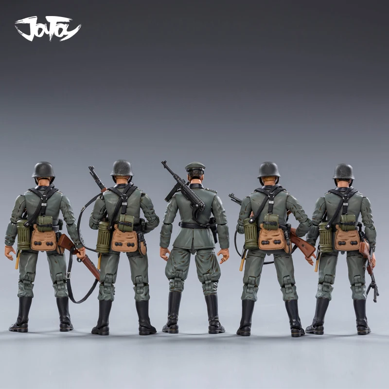JOYTOY 1/18 Veiksmų Skaičius, antrojo pasaulinio KARO Vokietija Wehrnacht Kareivis Karo (5VNT/Set) Modelis Žaislų Kolekcija 3