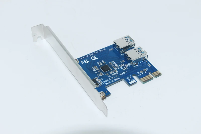 Naujas PCIE PCI Expansion Card Kortele 2 Prievadai USB 3.0 HUB Valdytojas Adapteris Stove Korteles Bitcoin Mining Prietaiso Miner Antminer 1